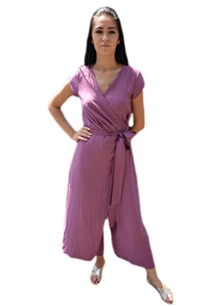 OEM Salopeta cu pantalon tip fusta nuanta de mov