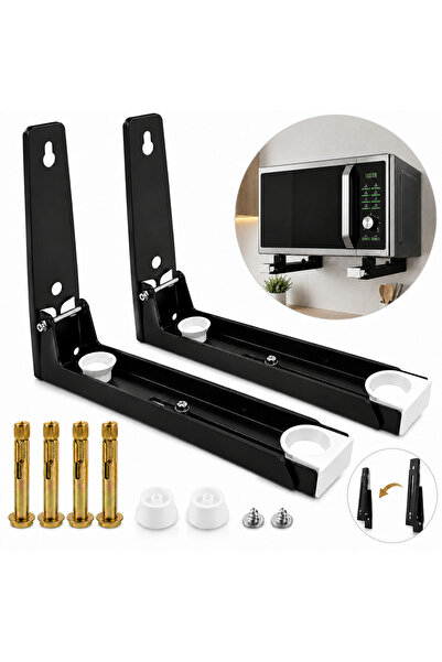 OricareFain Set of 2 Universal Microwave Oven Supports, Adjustable 23.5-40 cm...
