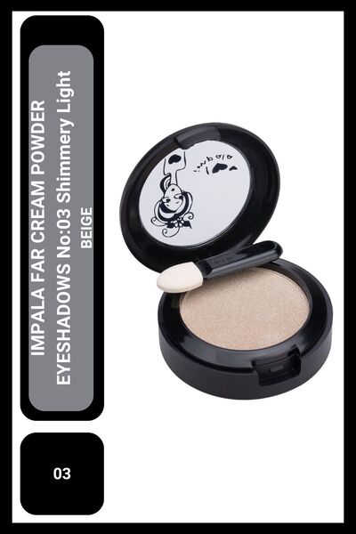 IMPALA Far Cream Powder Eyeshadows No:3 Shimmery Light Beige