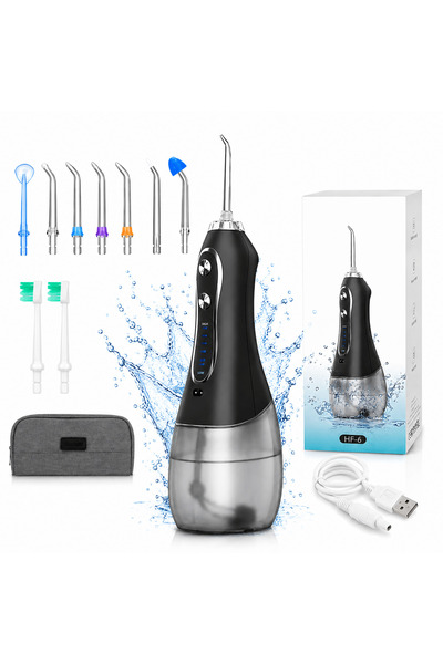TnsAround Irigatoare orală portabilă 300 ml, 5 moduri, 8 duze, Baterie 2000 m...