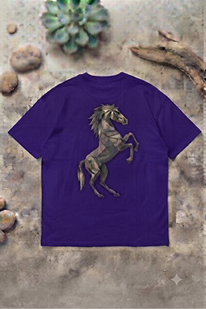 UNCİA OUTDOORS Tricou unisex pentru bărbați/femei, cu imprimeu cu cai, cu gât...