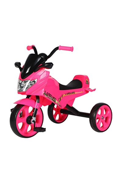 Leno Kids Pedal Tricycle Motorcycle Ride-On Toy With Front Headlight & Rear S...