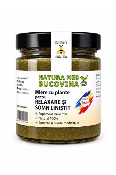 Natura Med Bucovina Miere cu plante aromatice pentru relaxare și un somn odih...