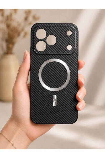 TECNOTREND Tecno Spark 50 Uyumlu Telefon Kılıfı Karbon Fiber Dokulu Elektro K...