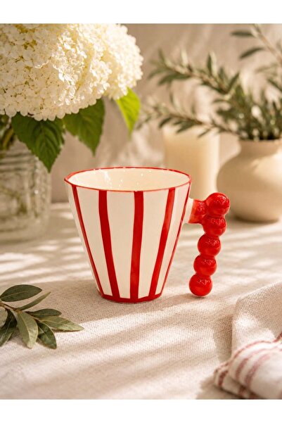Onedekor Tekli Porselen Wilder Red Kupa 295 ml