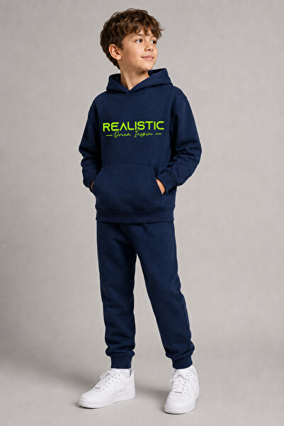 han elegant Hooded Realistic Text Printed 2-Thread Seasonal Unisex Children's...