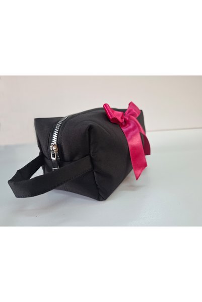 tuttobene Handy Black Bowknot Makeup / Hand Bag Stain-Resistant Waterproof Tb002