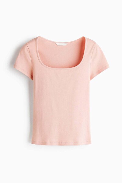 H&M Ribbed cotton T-shirt