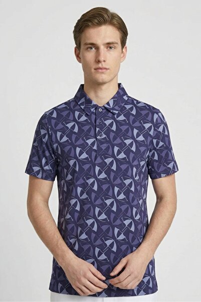 Puma Men Relaxed Fit Short Sleeve Outdoor Polo Shirt, Navy
