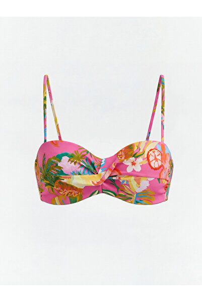 LC Waikiki NEVAVM Top de bikini pentru femei, cu model, fără umplutură, cu br...