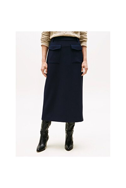 Tommy Hilfiger Th Ww0ww47497 Punto Taılored Mıdı Kadın Etek