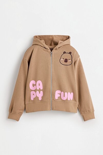 LEFTIES Capybara CAPYFUN© Fermuarlı Sweatshirt