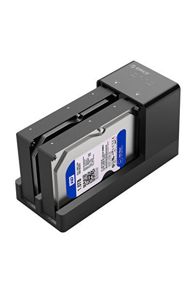 Orico 6528US3-C Çift Yuvalı SATA HDD Disk İstasyonu, 2.5"/3.5", 20TB, Tak-Çal...