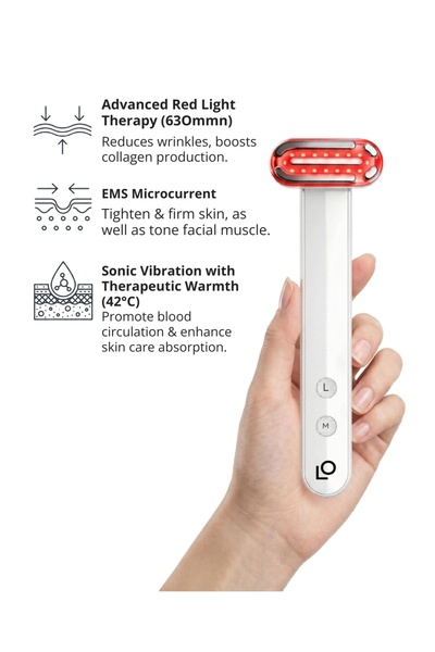 Generic Brand SiloLift Series 1 4-in-1 Facial Massager with EMS, Red Light, V...