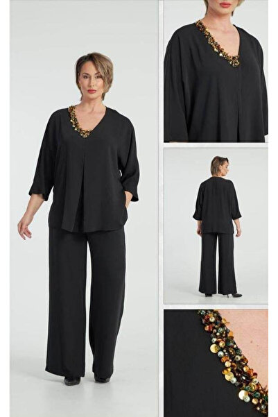 OEM Compleu elegant sacou si pantalon Valeria negru