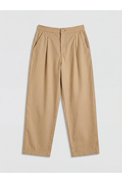 LC Waikiki Vizyon New Season Mom Fit Girls' Pleated Trousers