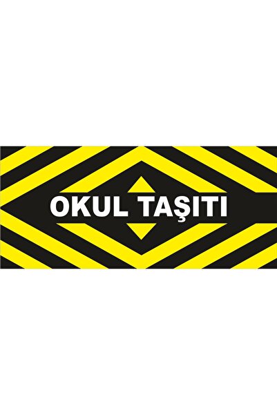 siverek reklam Okul Taşıtı Folyo Sticker 170 x 80 cm – Büyük Minibüs Arka Cam Yapıştırmalı Uyarı Folyosu – Sarı Siyah PVC