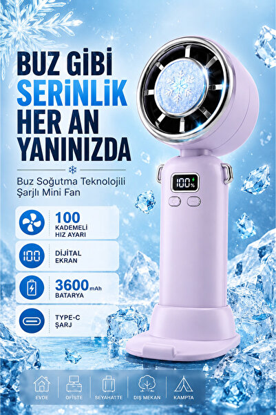SMAYLİNG Taşınabilir El Vantilatörü ve Masaüstü Fanı, 100 Kademeli Ayarlanabi...