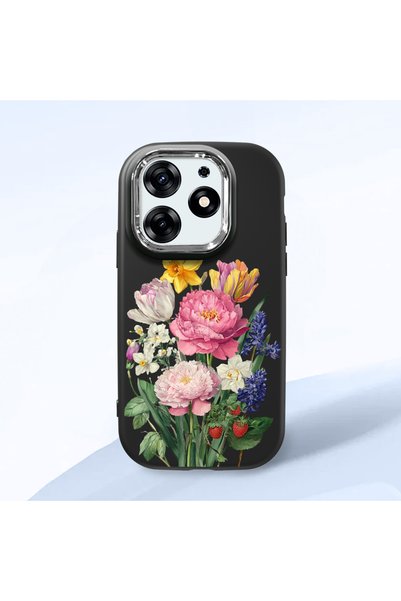 Hontinga Tecno Spark 10 Pro Compatible Case Camera Protector Black Silicone C...