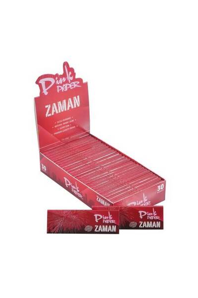ZAMAN ورق لف متوسط الحجم وردي اللون مقاس 1¼ |   صندوق (30 كتيبًا) |   مركز سم...