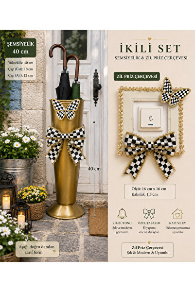 Marrone Double Sets Door Ornament Socket Frame Umbrella Holder Door Ornament ...