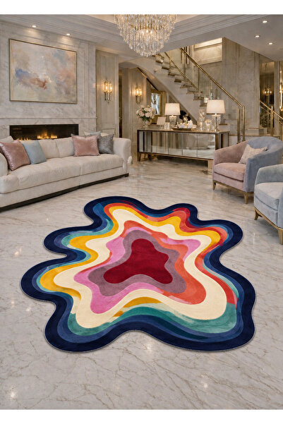 Rugs Modern Halı SDT Karışık Desenli Modern Dokuma Taban Dekoratif Halı sdtam...