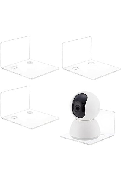 Maykela 3 Pcs Acrylic Small Wall Shelf, Surveillance Bracket with Adhesive, M...