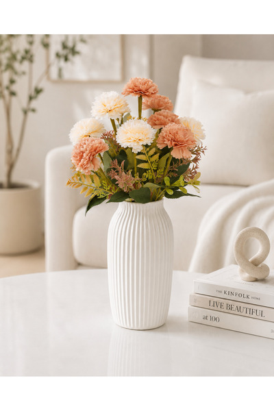 MD Aspiz Flowers زهرة صناعية فاخرة من 10 قطع، باقة زنبق بني فاخر 42 سم (بدون ...