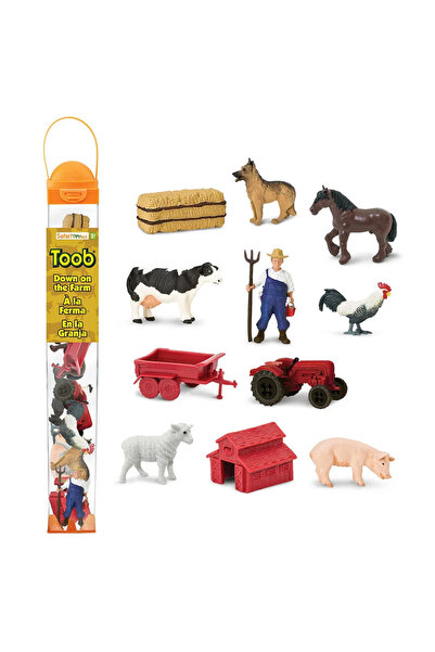Safari La fermă. Set de figurine într-un tub
