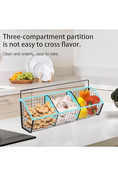 Aissiora Wall Mounted Pantry Shelves for Storage, Wall Hanging Baskets for Ki...