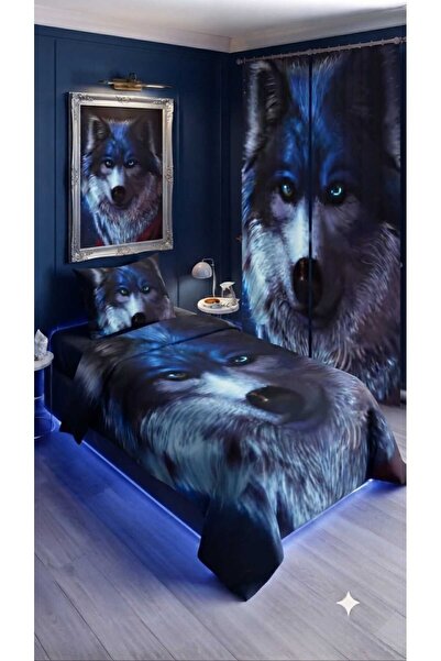 Elmas Dizayn 280*240 Cm.Fon Curtained Special Design Single Bedding Room Set ...