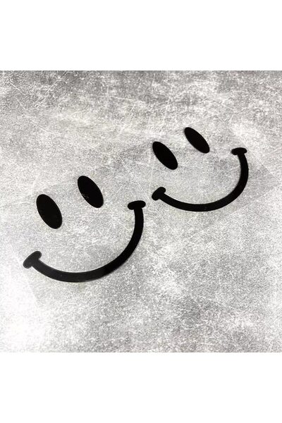 Hediyeni Al 2-Pack Emoji Smiling Face Car, Car, Auto, Motorcycle, Helmet, Lap...