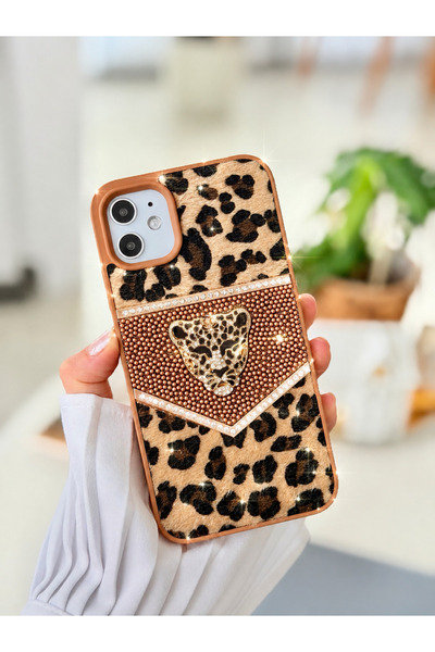 Go Aksesuar Iphone 11 Uyumlu ELMAS Tasarımlı Kaplan Taşlı Işıltılı Parlak Pır...