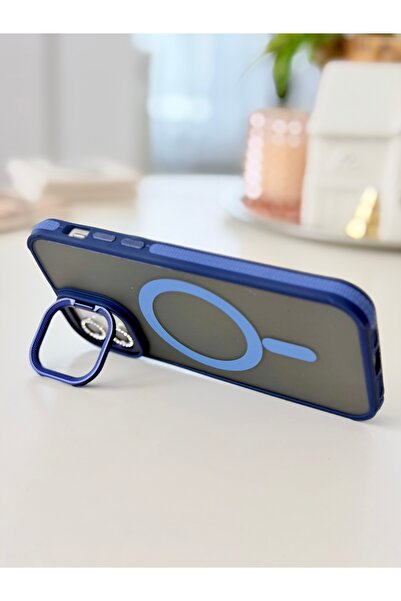 Go Aksesuar Iphone 12 ve 12 Pro Uyumlu Magsafe Özellikli Kamera Çerçeveli Sta...