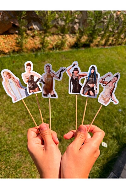 giftica sticker Giftica Yeni Manifest Doğum Günü Pasta Süsü 6 Adet