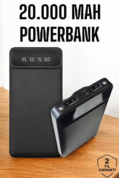 intora 20.000 Mah Led Işıklı Lcd Ekran Usb Girişli