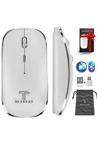 NETSTAT Mouse Wireless NETSTAT®, Click Silentios, Multi-Device 3 Conexiuni, B...