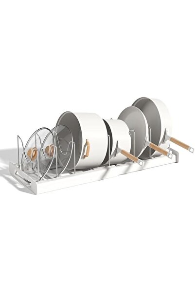 GENERAL Pan Pot Lid Rack Organizer,Pots and Pans Organizer,Expandable Rack fo...