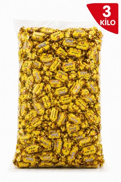 Hazar Gıda Karamel Dolgulu Yumuşak Şeker 3 kg Dökme Paket Ekonomik Boy