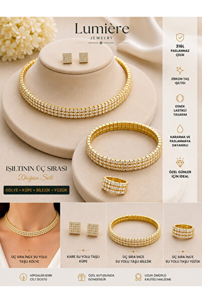 LUMİERE JEWELRY TRİNİTY IŞILTI SETİ-DÜĞÜN SETİ
