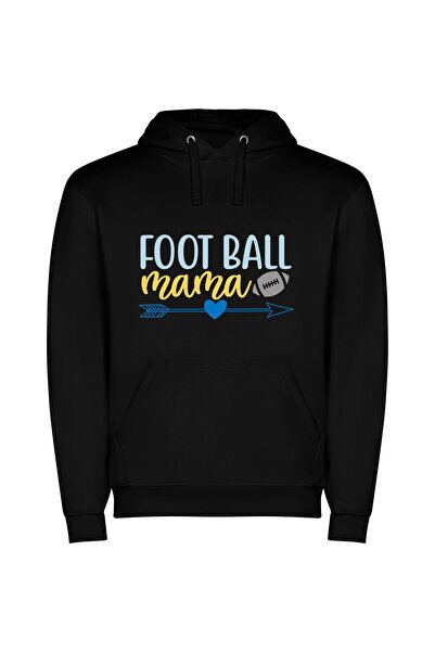iLovePrints Mama's Superbowl Winning Shot Φούτερ με κουκούλα σε χρώμα Μαύρο
