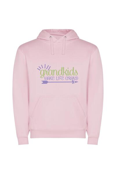 iLovePrints Grandkids: Life's Grand Finale Φούτερ με κουκούλα σε χρώμα Ροζ