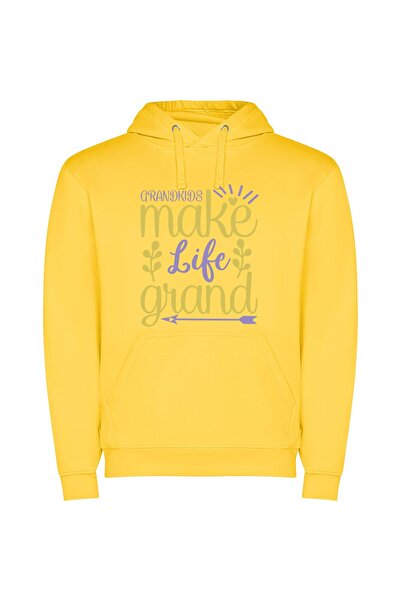 iLovePrints Grandkids: Life's Grand Finale Φούτερ με κουκούλα σε χρώμα Κίτρινο