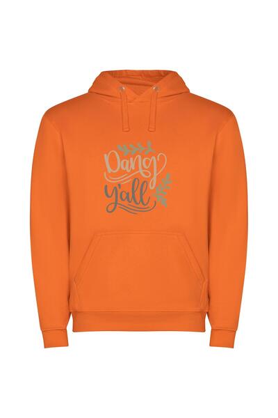 iLovePrints Dance'n'Letter Clean Style Φούτερ με κουκούλα σε χρώμα Πορτοκαλί