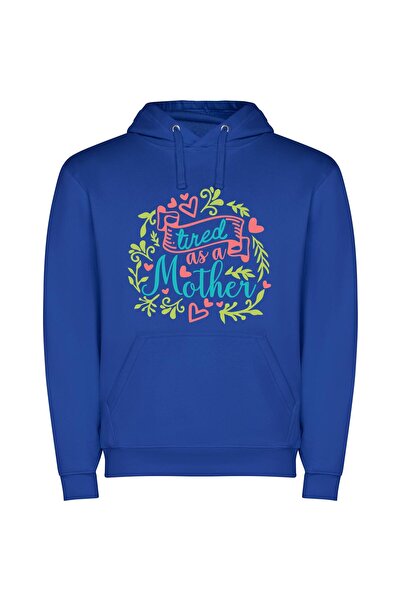 iLovePrints Mama's Endless Love Φούτερ με κουκούλα σε χρώμα Μπλε
