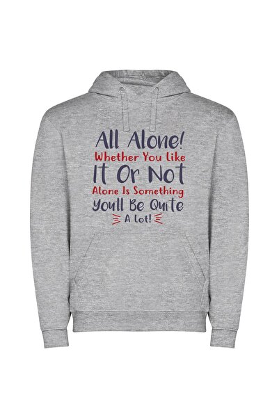 iLovePrints Alone Together Solo Journey Φούτερ με κουκούλα σε χρώμα Γκρι