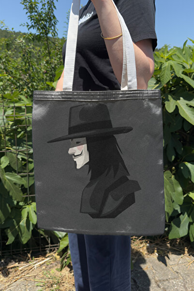 ZipZap حقيبة قماشية مطبوعة على الوجهين من V For Vendetta V5 للصيف والشتاء