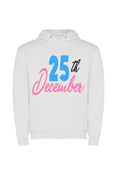 iLovePrints Festive 256 Colors Delight Φούτερ με κουκούλα σε χρώμα Λευκό