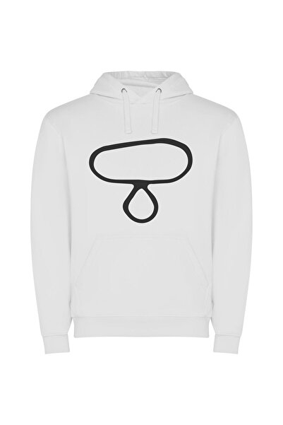 iLovePrints Inky Scissors Dripping Gracefully Φούτερ με κουκούλα σε χρώμα Λευκό