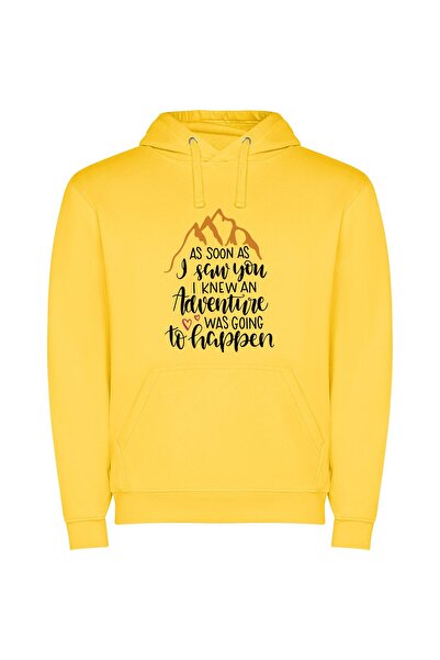 iLovePrints Instant Adventure Spark Φούτερ με κουκούλα σε χρώμα Κίτρινο
